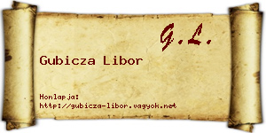 Gubicza Libor névjegykártya